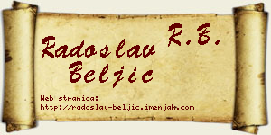 Radoslav Beljić vizit kartica